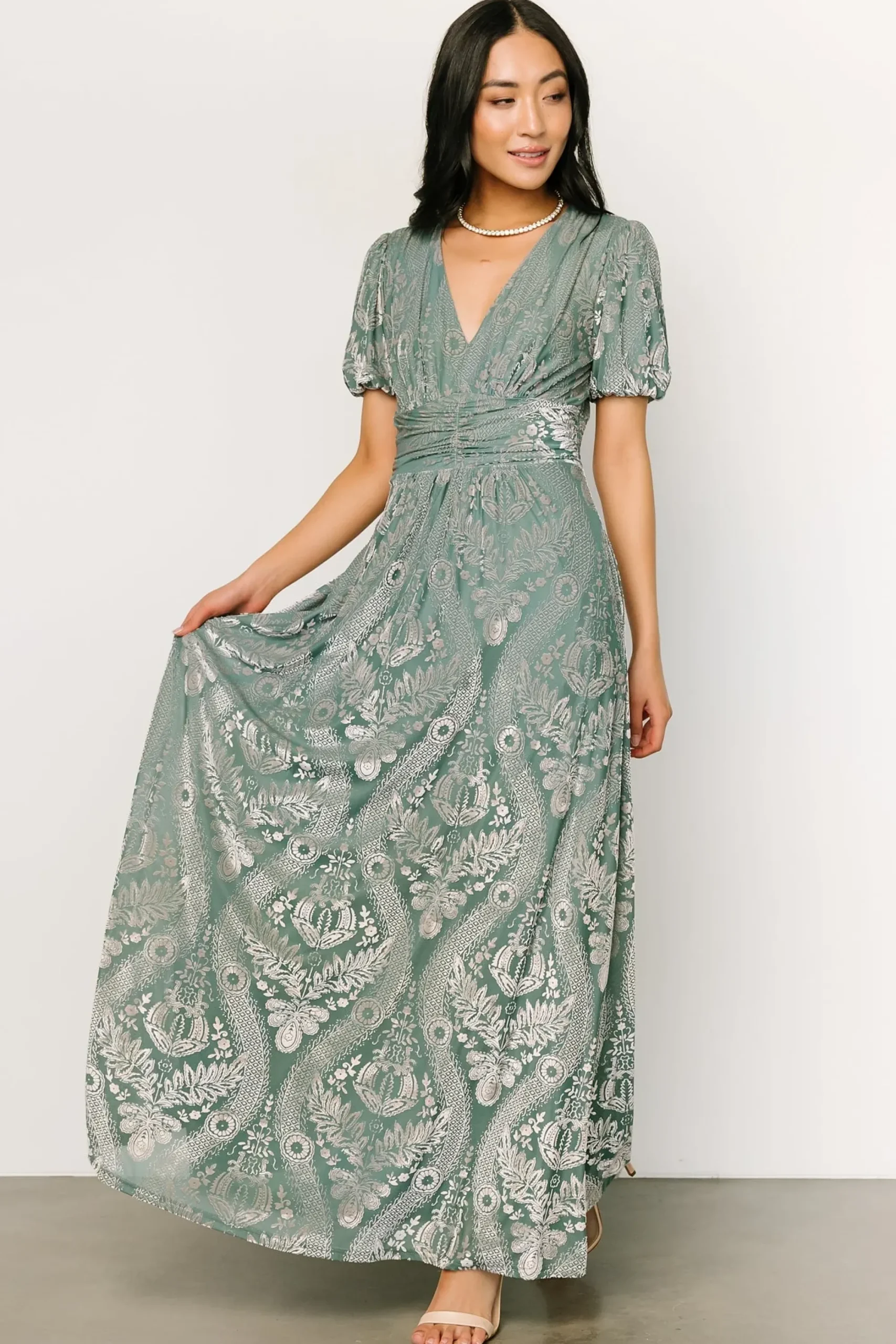 Best Baltic Born Leslie Velvet Maxi Dress | Sage + Silver