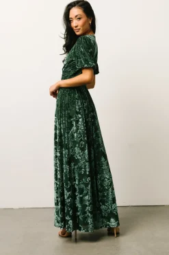 Outlet Baltic Born Leslie Velvet Maxi Dress | Pine