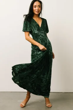 Outlet Baltic Born Leslie Velvet Maxi Dress | Pine