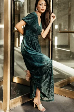 Fashion Baltic Born Leslie Velvet Maxi Dress | Emerald