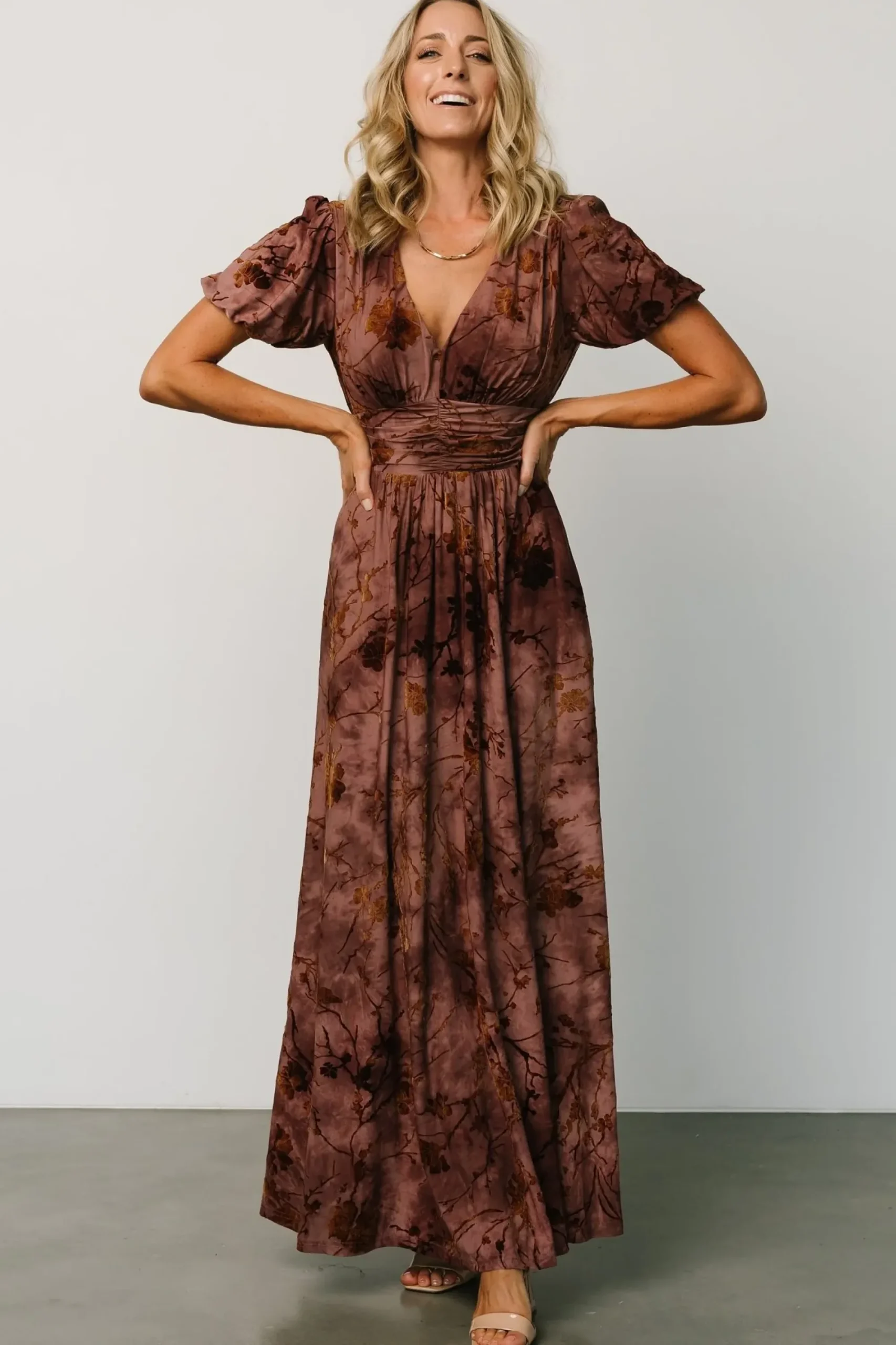 Online Baltic Born Leslie Velvet Maxi Dress | Dusty Clove