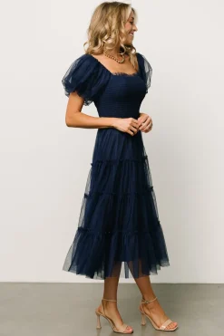 New Baltic Born Liv Tulle Midi Dress | Navy