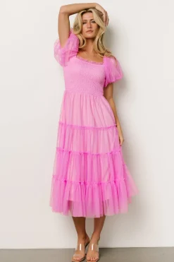 Clearance Baltic Born Liv Tulle Midi Dress | Pink