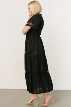 Clearance Baltic Born Loveland Geo Lace Maxi Dress | Black