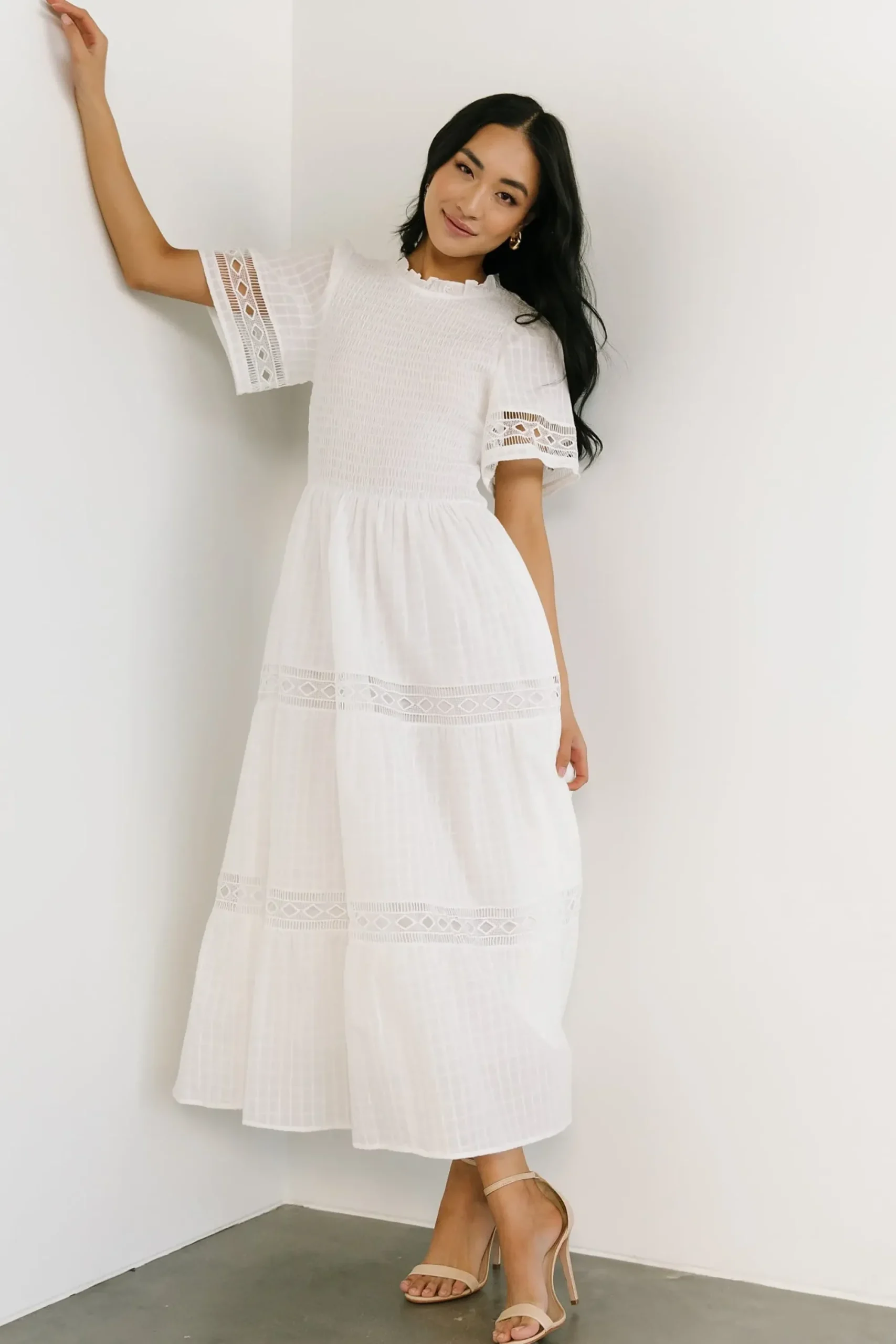 Outlet Baltic Born Loveland Geo Lace Maxi Dress | Off White