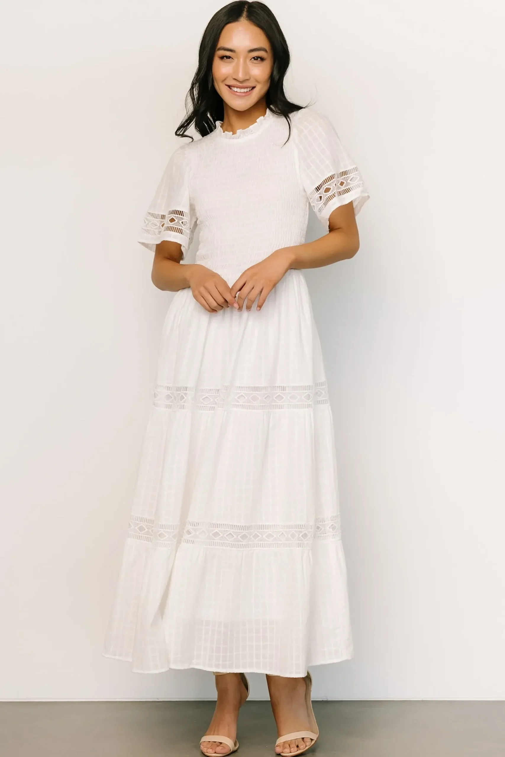 Outlet Baltic Born Loveland Geo Lace Maxi Dress | Off White