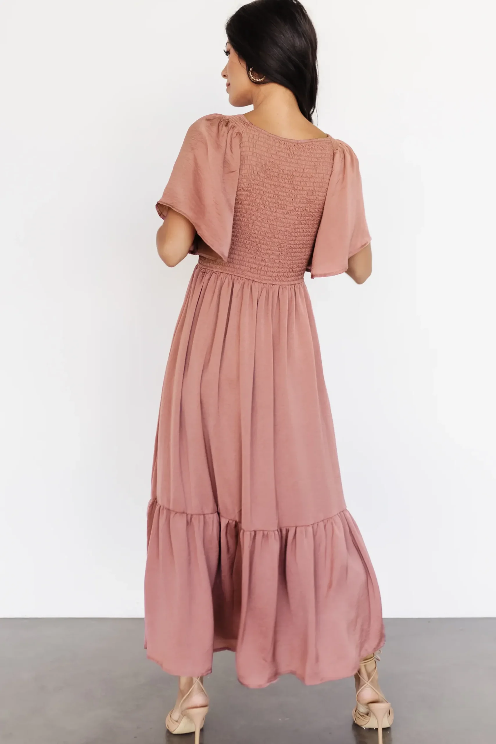 Best Baltic Born Lovell Smocked Midi Dress | Dark Mauve