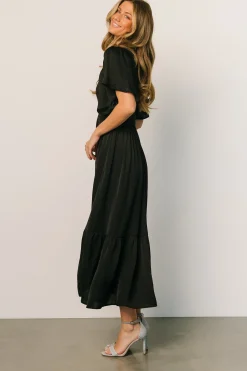 Fashion Baltic Born Lovell Smocked Midi Dress | Black