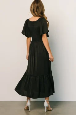 Fashion Baltic Born Lovell Smocked Midi Dress | Black