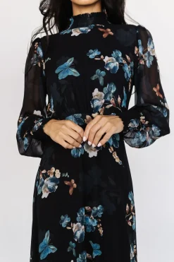 Hot Baltic Born Luciana Maxi Dress | Black + Blue