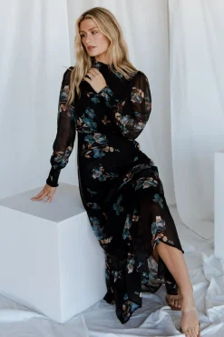 Hot Baltic Born Luciana Maxi Dress | Black + Blue