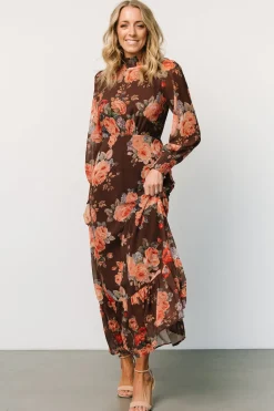 Outlet Baltic Born Luciana Maxi Dress | Brown Floral