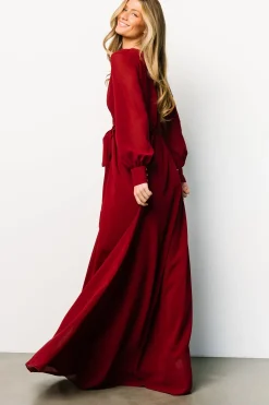 Hot Baltic Born Lydia Maxi Dress | Burgundy