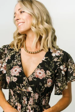 New Baltic Born Lynlee Metallic Maxi Dress | Black + Mauve