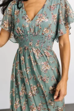 Fashion Baltic Born Lynlee Metallic Maxi Dress | Eucalyptus