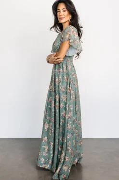 Fashion Baltic Born Lynlee Metallic Maxi Dress | Eucalyptus