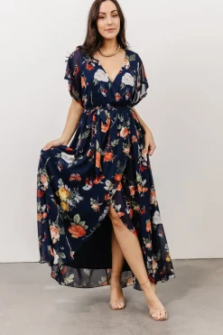 Sale Baltic Born Madeline Maxi Dress | Navy + Coral Floral
