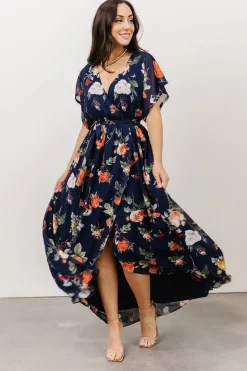 Sale Baltic Born Madeline Maxi Dress | Navy + Coral Floral