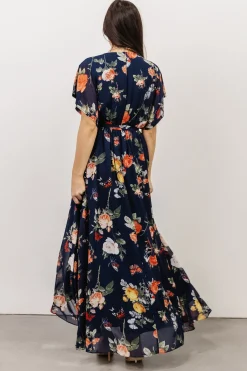 Sale Baltic Born Madeline Maxi Dress | Navy + Coral Floral