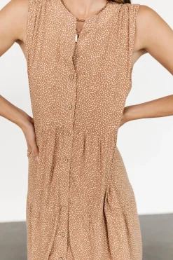 Outlet Baltic Born Malone Button Down Short Dress | Camel