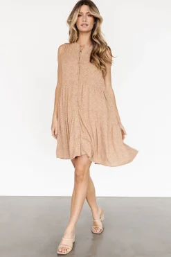 Outlet Baltic Born Malone Button Down Short Dress | Camel