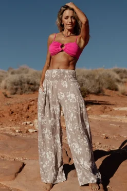 Fashion Baltic Born Malta Smocked Waist Pants | Sand + White