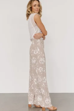 Fashion Baltic Born Malta Smocked Waist Pants | Sand + White