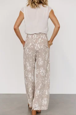 Fashion Baltic Born Malta Smocked Waist Pants | Sand + White