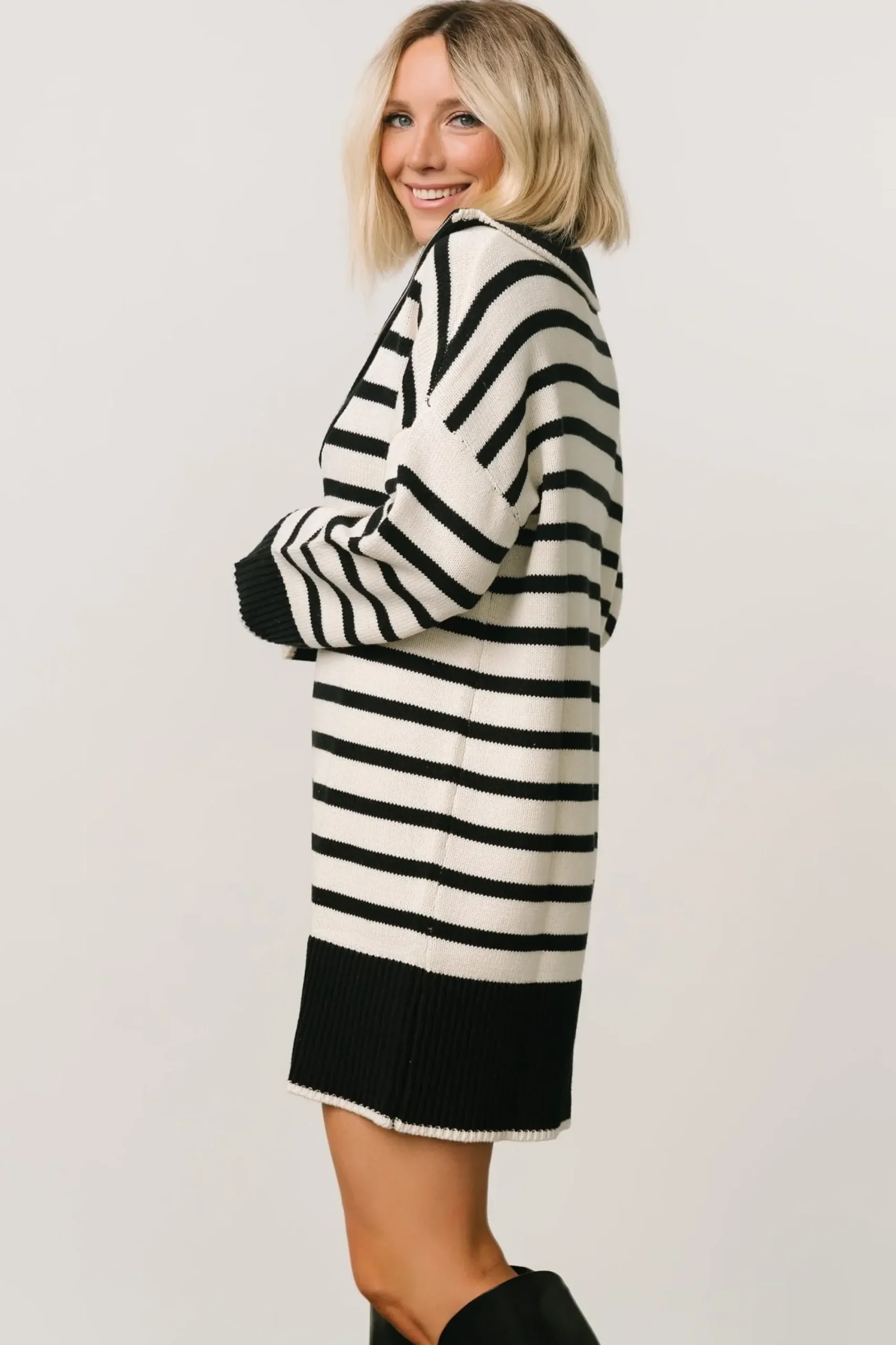 Online Baltic Born Manon Sweater Dress | Black Stripe
