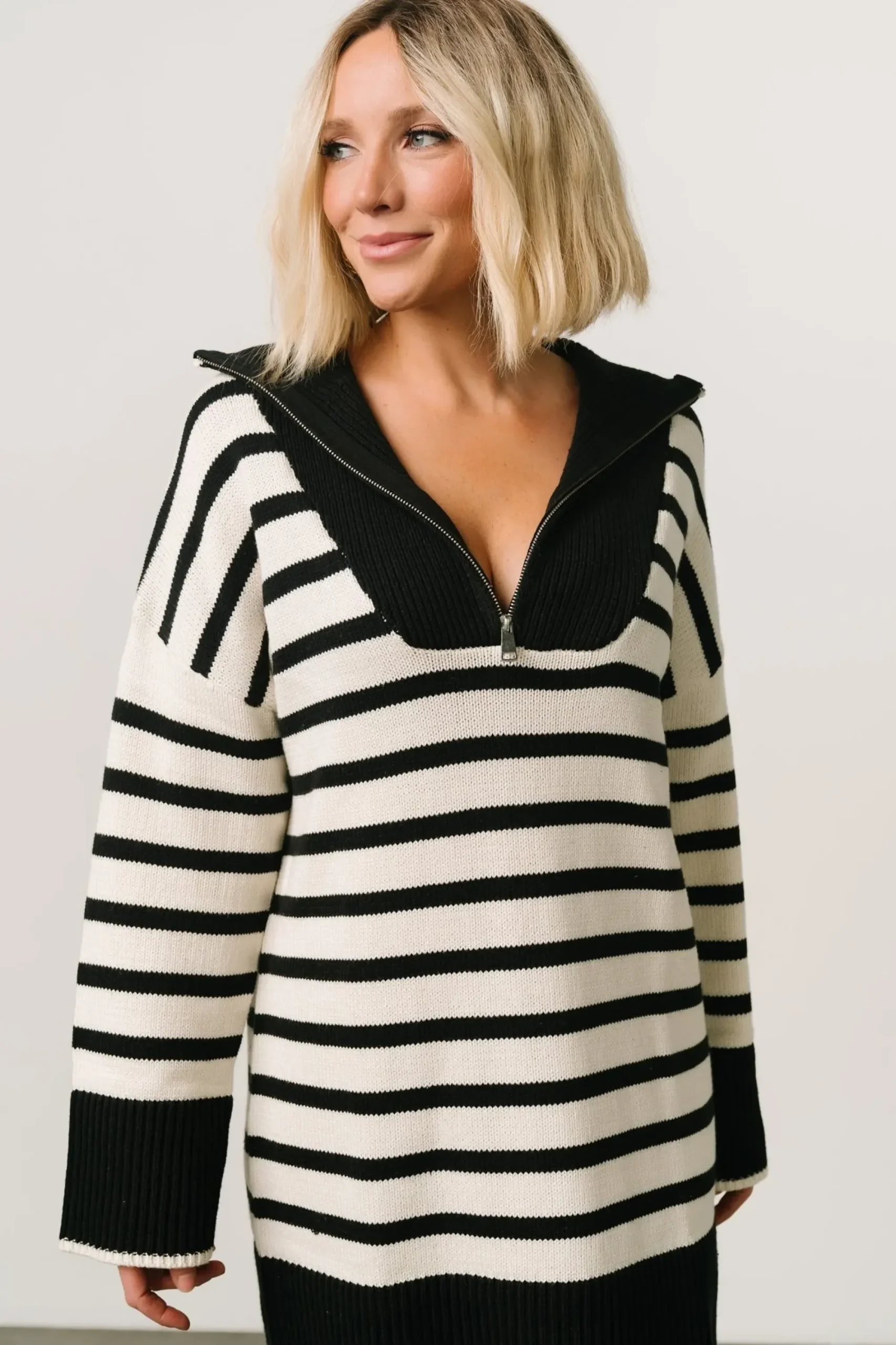 Online Baltic Born Manon Sweater Dress | Black Stripe