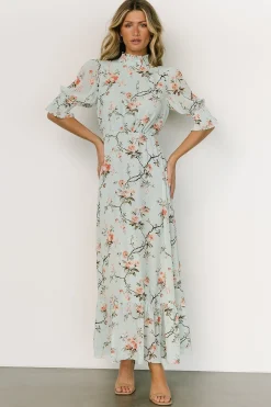 Outlet Baltic Born Marie Mock Neck Maxi Dress | Sage Floral