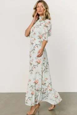 Outlet Baltic Born Marie Mock Neck Maxi Dress | Sage Floral