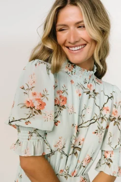 Outlet Baltic Born Marie Mock Neck Maxi Dress | Sage Floral