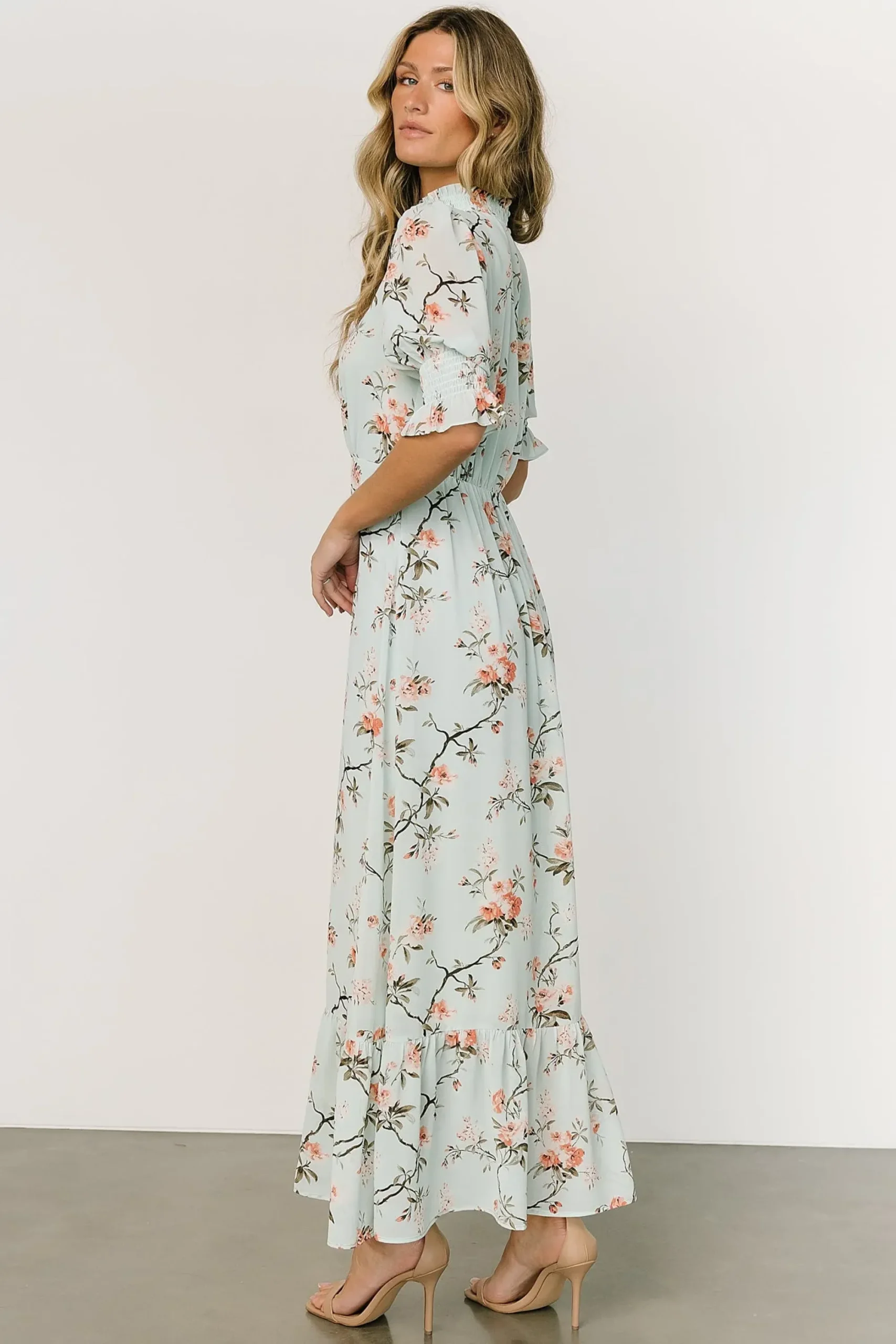 Outlet Baltic Born Marie Mock Neck Maxi Dress | Sage Floral
