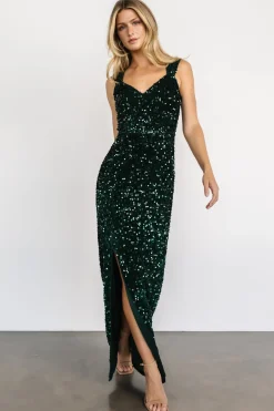New Baltic Born Marilyn Sequin Maxi Gown | Emerald