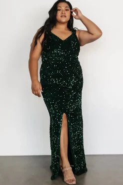 New Baltic Born Marilyn Sequin Maxi Gown | Emerald