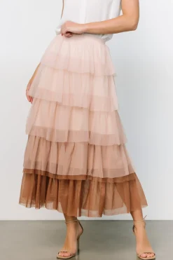 Outlet Baltic Born Marlene Tulle Ruffle Skirt | Natural + Rosy Brown