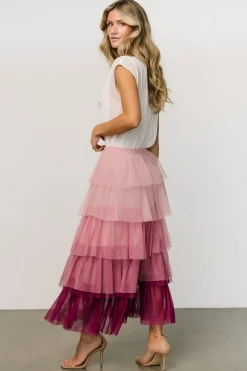 Best Baltic Born Marlene Tulle Ruffle Skirt | Mauve + Berry