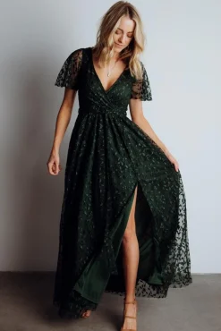 New Baltic Born Marseille Embossed Maxi Dress | Green