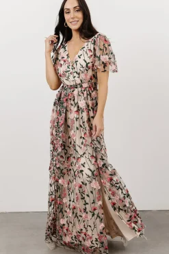 Clearance Baltic Born Marseille Embossed Maxi Dress | Rose Garden