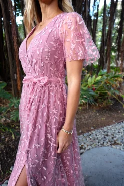 Sale Baltic Born Marseille Embossed Maxi Dress | Orchid