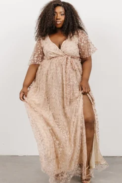 Best Baltic Born Marseille Embossed Maxi Dress | Champagne