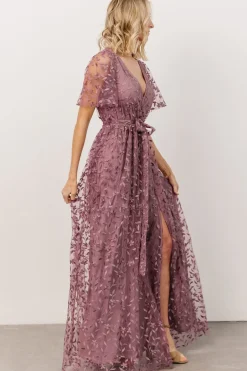 Hot Baltic Born Marseille Embossed Maxi Dress | Lavender