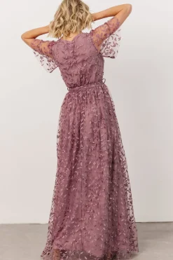 Hot Baltic Born Marseille Embossed Maxi Dress | Lavender