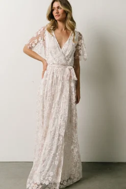 Hot Baltic Born Marseille Embossed Maxi Dress | Cherry Blossom