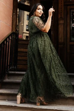 Fashion Baltic Born Marseille Embossed Maxi Dress | Olive