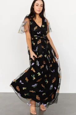 Online Baltic Born Marseille Embossed Maxi Dress | Midnight Meadow