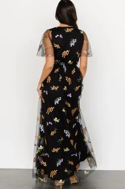 Online Baltic Born Marseille Embossed Maxi Dress | Midnight Meadow