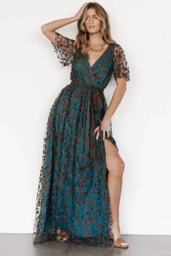 Fashion Baltic Born Marseille Embossed Maxi Dress | Jade + Bronze