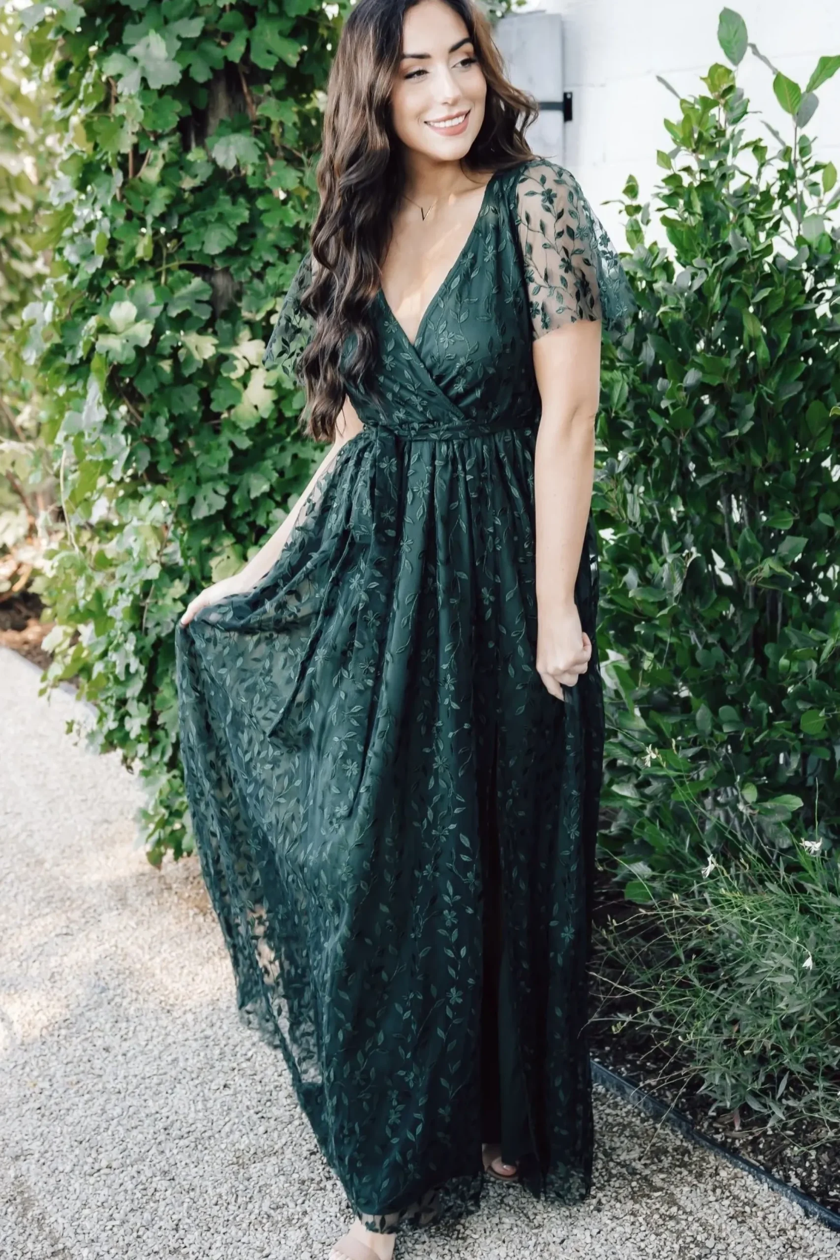 Hot Baltic Born Marseille Embossed Maxi Dress | Sage Floral